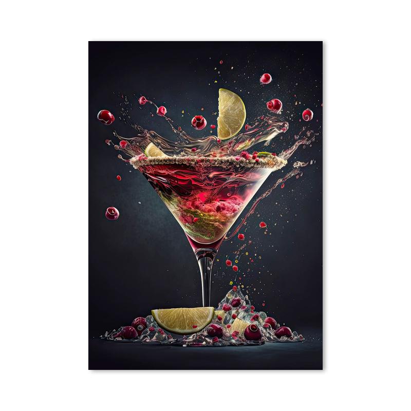 Abstract Colorful Cocktail Exploration Rendered Posters Prints Bar Painting Wall Art Pictures for Restaurant Drinking Room Decor