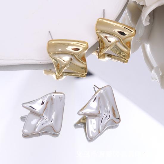 

Yousheng 1 пара женских сережек-гвоздиков неправильной геометрической формы, преувеличенные гладкие однотонные серьги-гвоздики для повседневной носки, женские украшения для ушей серебряный