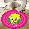 1pc Tweety Bird Round Carpet, Made of Polyester,Perfect for Decorating Office Chairs, Living Rooms Fplt136