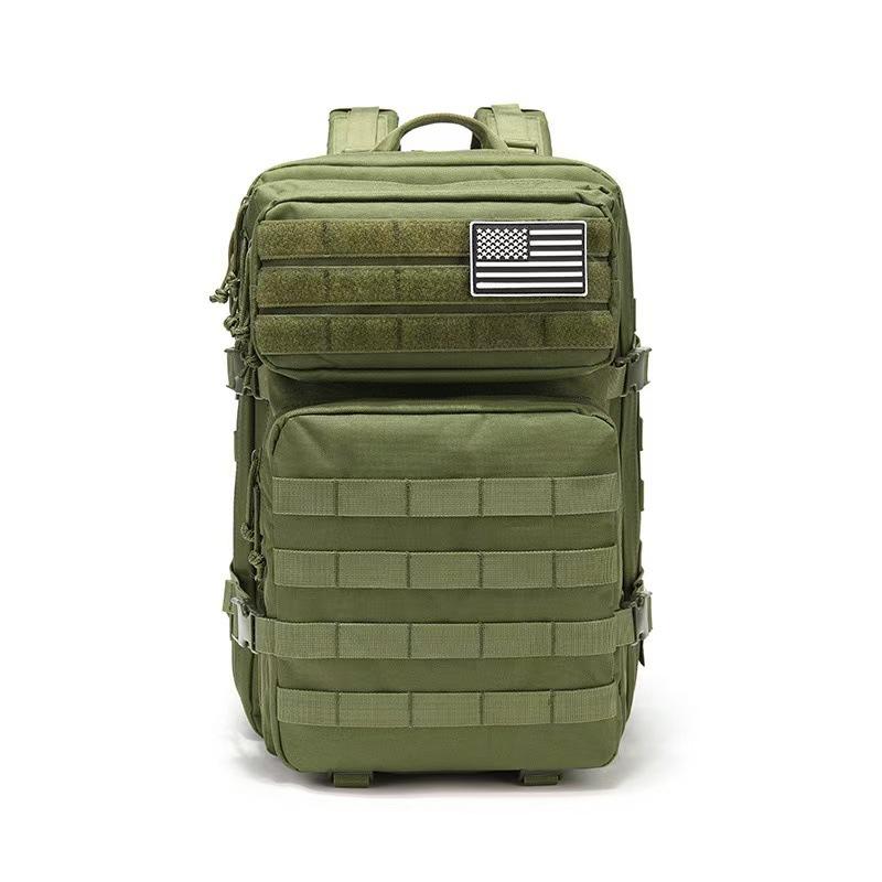 45L Backpack Outdoor Bag Fitness Backpack MOLLE Backpack Women's/Men's Hiking Survival Backpack Men's Dual Cup Holder