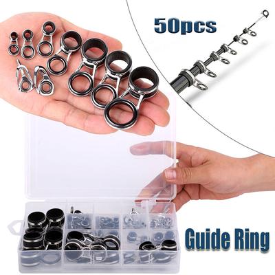 Anello guida da pesca 55 pezzi Anello guida da pesca Guida per barca da pesca Attrezzo da pesca Anello guida per canna da pesca