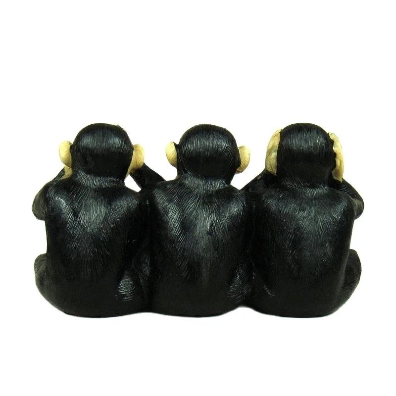 Lovely Chimpanzee Figurine Handmade Polyresin Ape Brothers Miniature Home Decor Art and Craft Wild Animal Ornament Gift