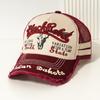 Unisex Bull Head Embroidered Mesh Baseball Cap