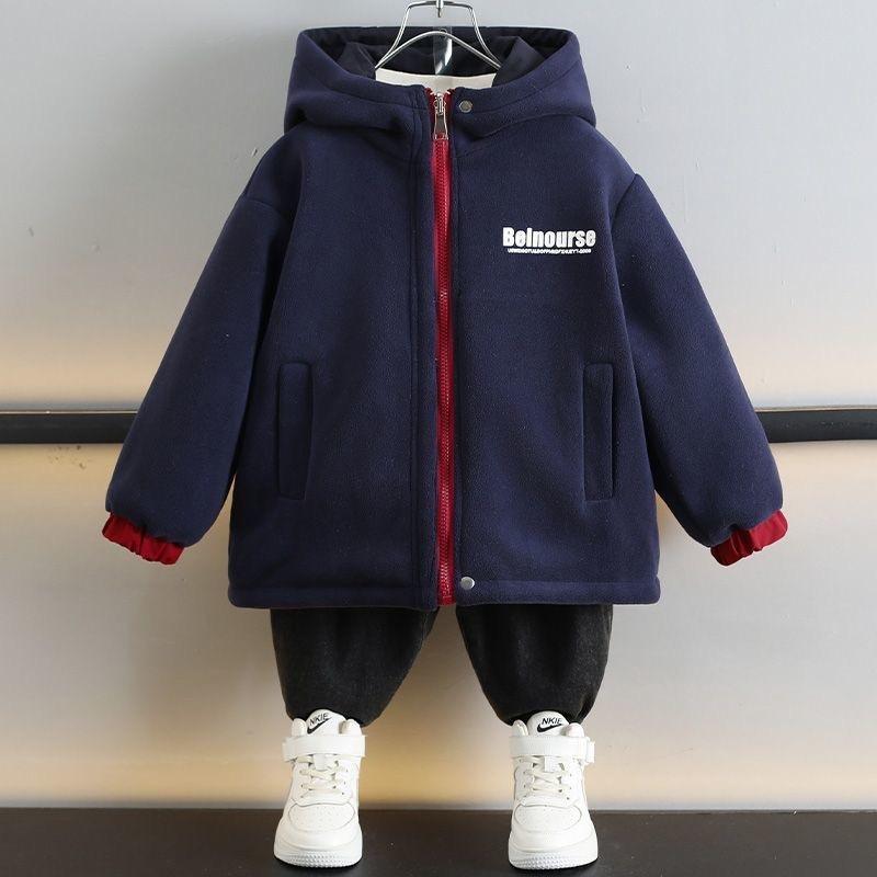 Boys Reversible Double Sided Fleece Lined Casual Outdoor Windbreaker Jacket