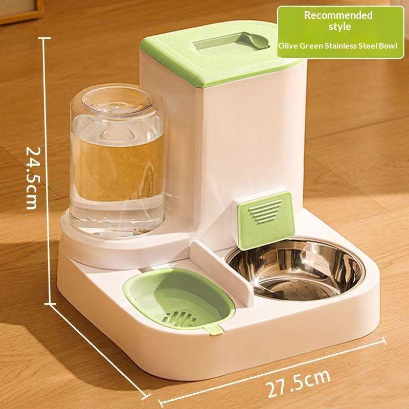 Modern Stylish Luxurious Automatic Pet Cat Feeder Water Dispenser Plastic Water Bottle Dog Food Bowl Auto Cat Supplies Bowl