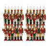 Yousheng Christmas Nutcracker Ornaments Small Wooden Soldier Nutcracker Hanging Decoration for Christmas Tree Holiday Party Decor