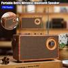 Rechargeable Retro Wireless Bluetooth Speaker High-Quality Powerful Stereo Sound Box Portable BT TF MP3 Player Vintage FM Radio