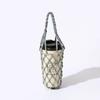 Hand-woven Mesh Bag Water Cup Net Bag Cup Cover Outdoor Leisure Hand-held Water Cup Net Bag Retro Net Celebrity Cup Cover
