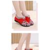 New Women's Cotton-Lined Boots with Thickened Insulation Flat-Soled Embroidered Shoes for Middle-Aged and Elderly Women