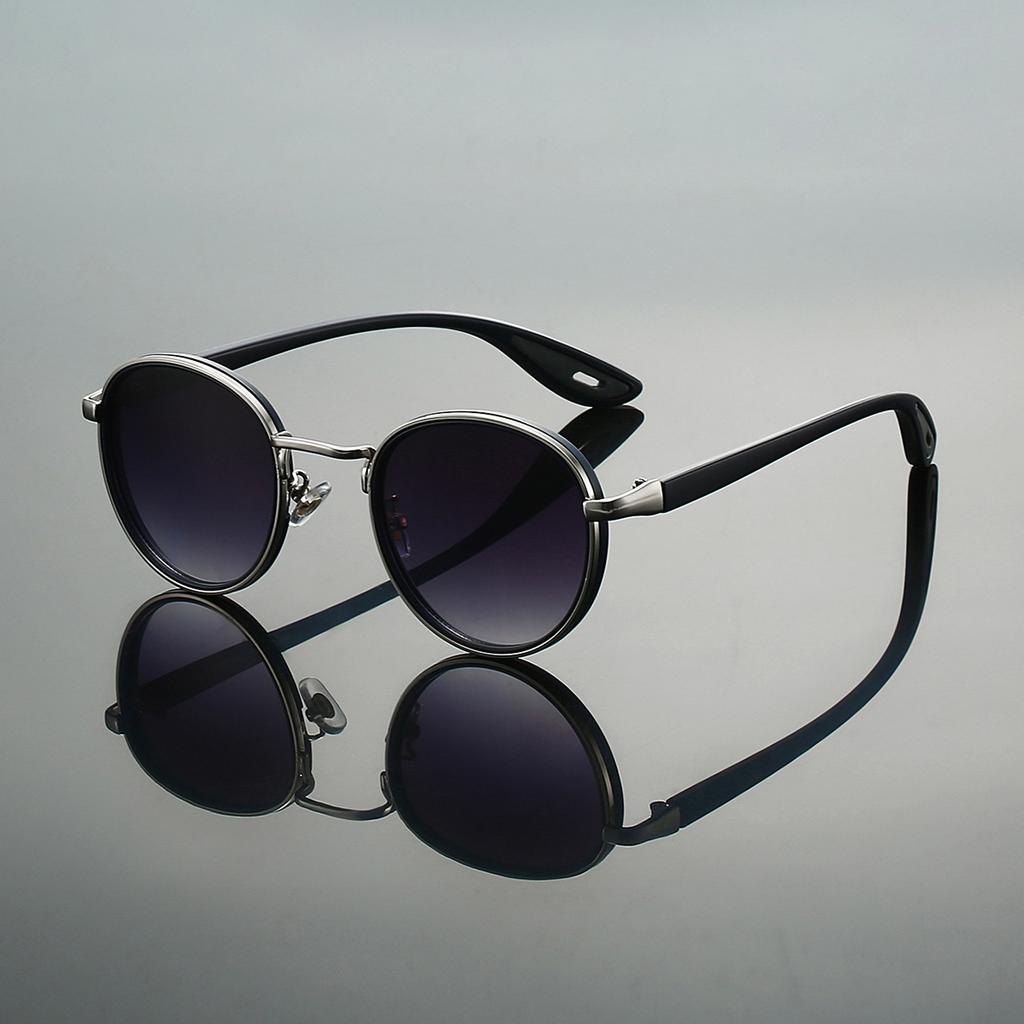 Vintage Round Sunglasses Men  New In Punk Fashion Shades Women Trendy Luxury Brand Design Casual Anti-UV Sun Glasses