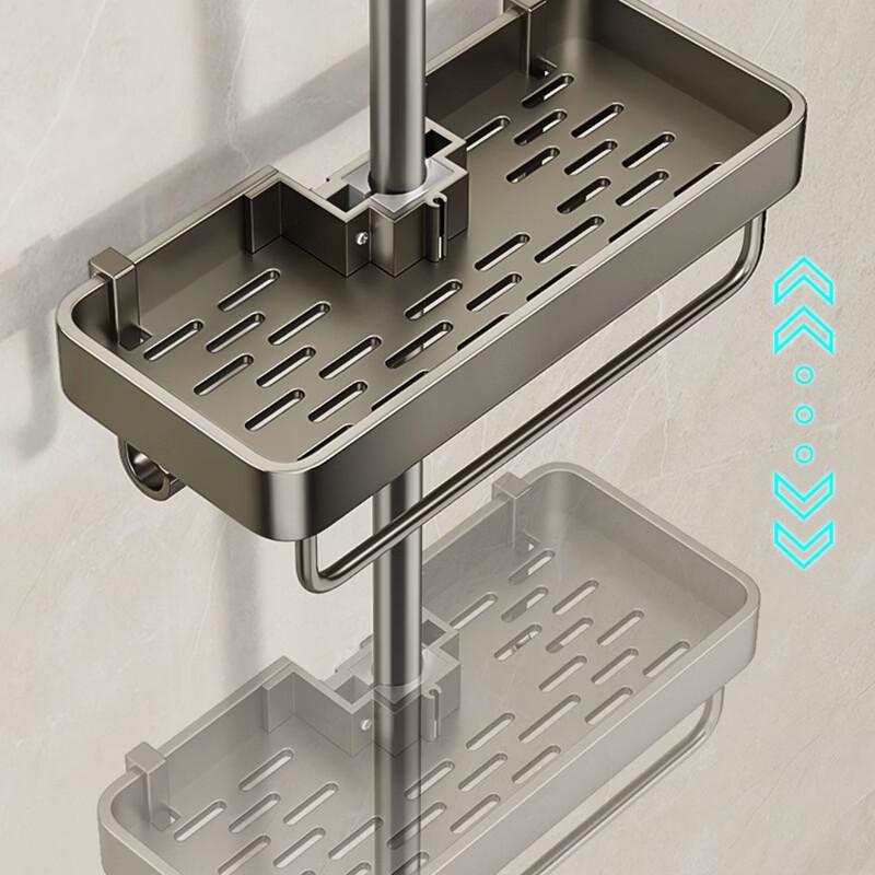 Wall-Mounted Bathroom Shower Organizer Shelf