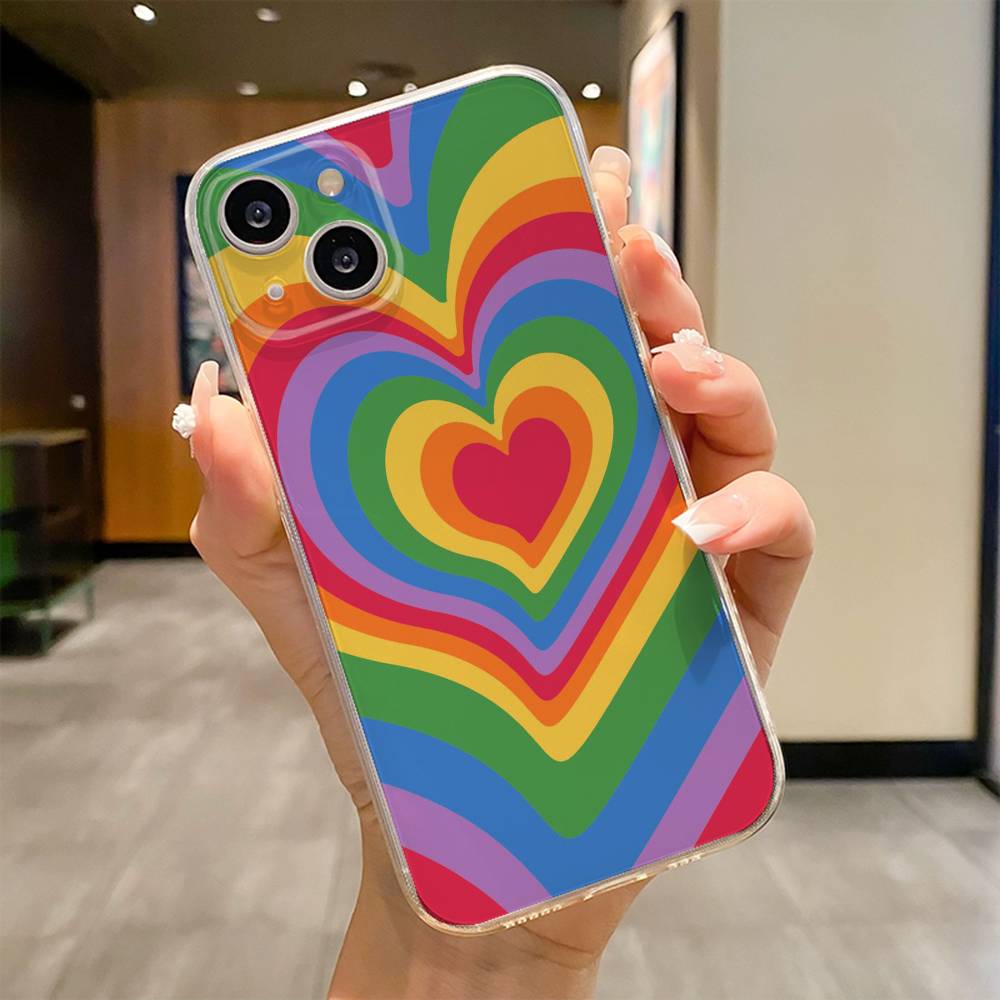 Rainbow Pride Flag Lesbians Phone Case For iPhone 17 16e 16 15 14 13 12 11mini Pro Max X XR XSMAX 8 7 Air Plus Soft Cover