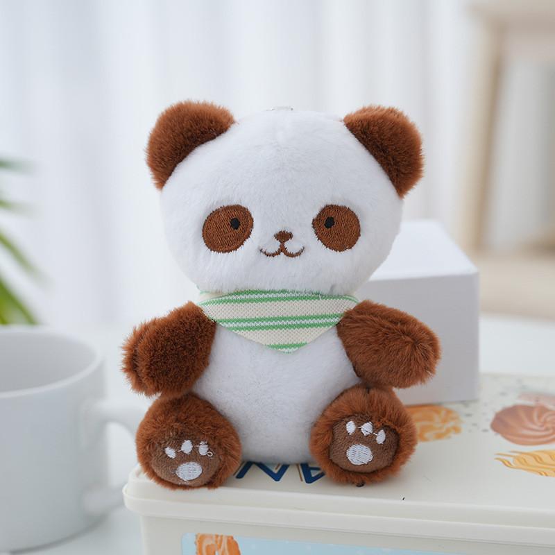 Charming Panda Plush Keychain Doll Fluffy Backpack Ornament Gift Idea