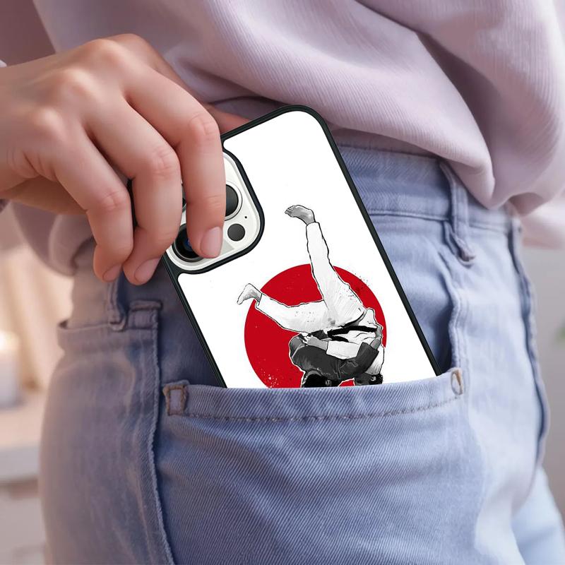Japanese Martial Arts Judo Phone Case For iPhone 17 Air 15 16e 14 13 Pro Max Coque 12 11 Pro Max PLUS cover