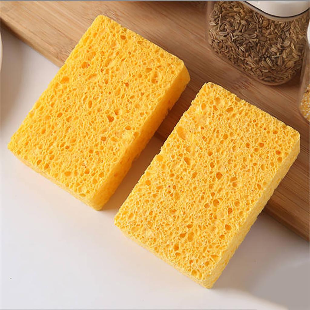 Wood Pulp Sponge Dish Washer Household Kitchen Cleaning Non-greasy Double-sided Cleaning Degreasing Sponge Dish Washer.