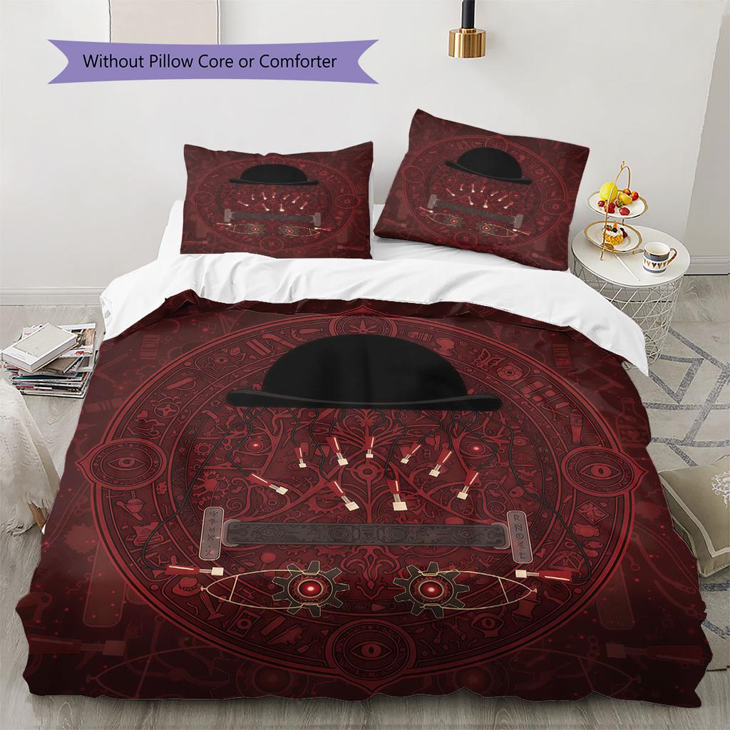 Cyberpunk spaceship Pattern Bedding Quilt Set Quilt Cover Pillowcase Home Decoration Birthday Gift (1 * duvet cover + 2 * pillowcase, without core)