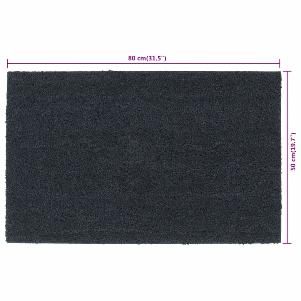 Doormat Dark Grey 50x80 cm Coir Fiber Tufted