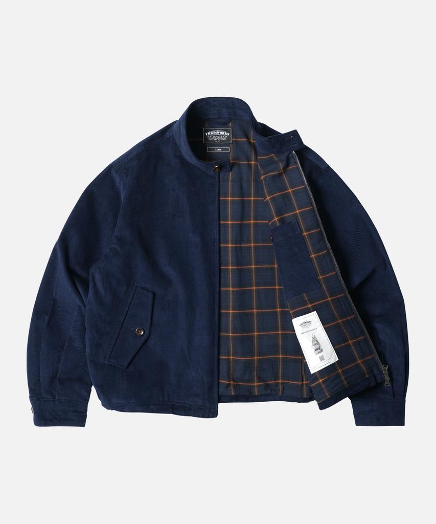 Giacca Harrington Buddy in Velluto a Coste Frizmworks _ Blu Navy