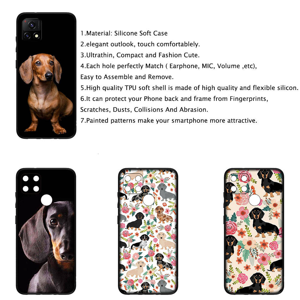Hülle für iPhone 16 15 14 Xiaomi Redmi Note 13 12 11 Pro Max X 10 8 9 XR Samsung Galaxy S24 S23 A05 A15 13C 12COPPO Huawei Dackel Hund Handyhülle