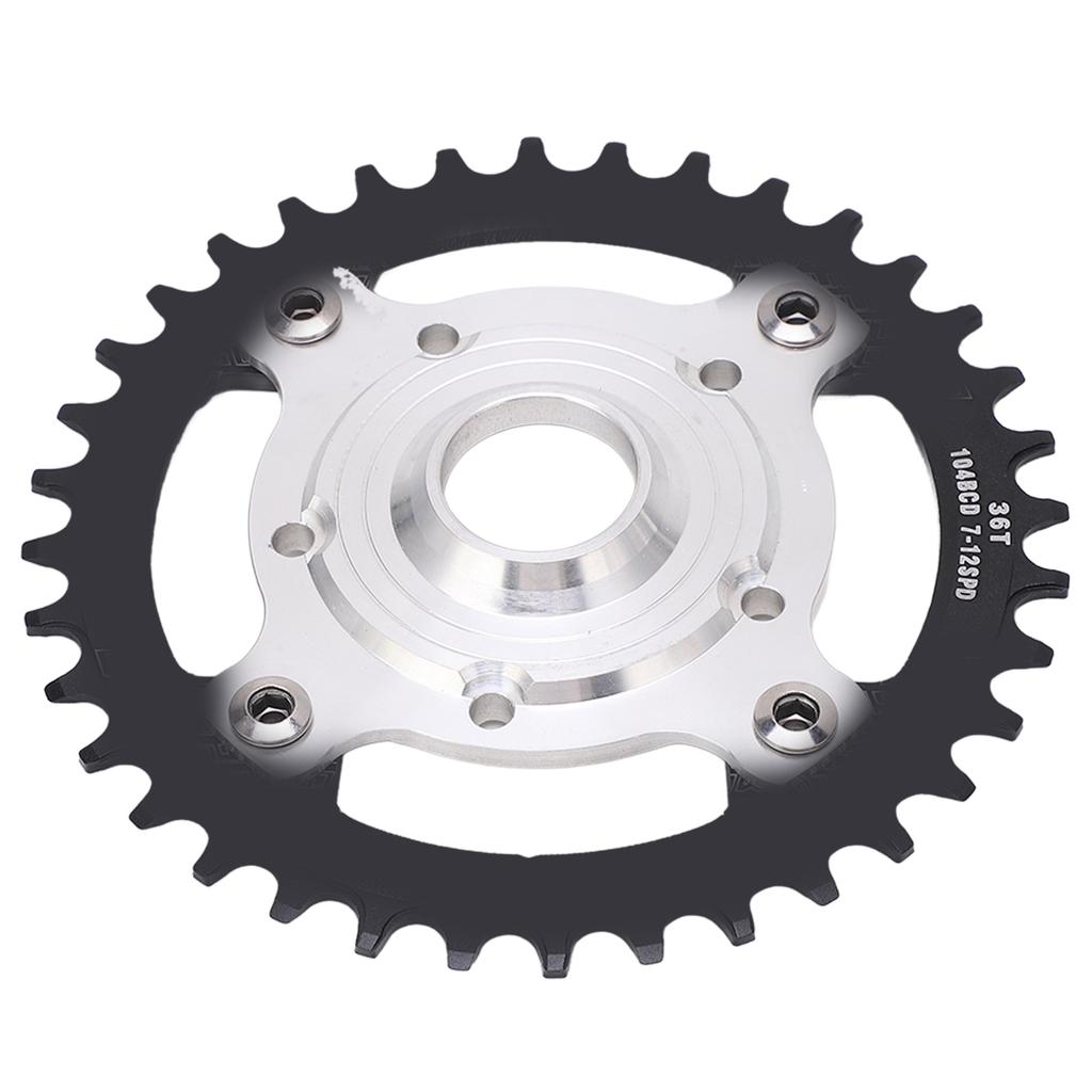 104BCD 36T Chainring Conversion Kit Aluminum Alloy Mid Drive Chainring Spider Adapter Kit for