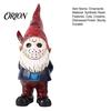 Weather Resistant Lawn Ornaments Halloween Voorhees Resin Figurine, Cute Horror Hockey Mask Gnome Statue Durable Indoor Window Displays with