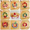 Red Bowknot Christmas Pet Neckwear Yarn Pet Holiday Bib Xmas Puppy Outfit Cat Santa Hat  New Year