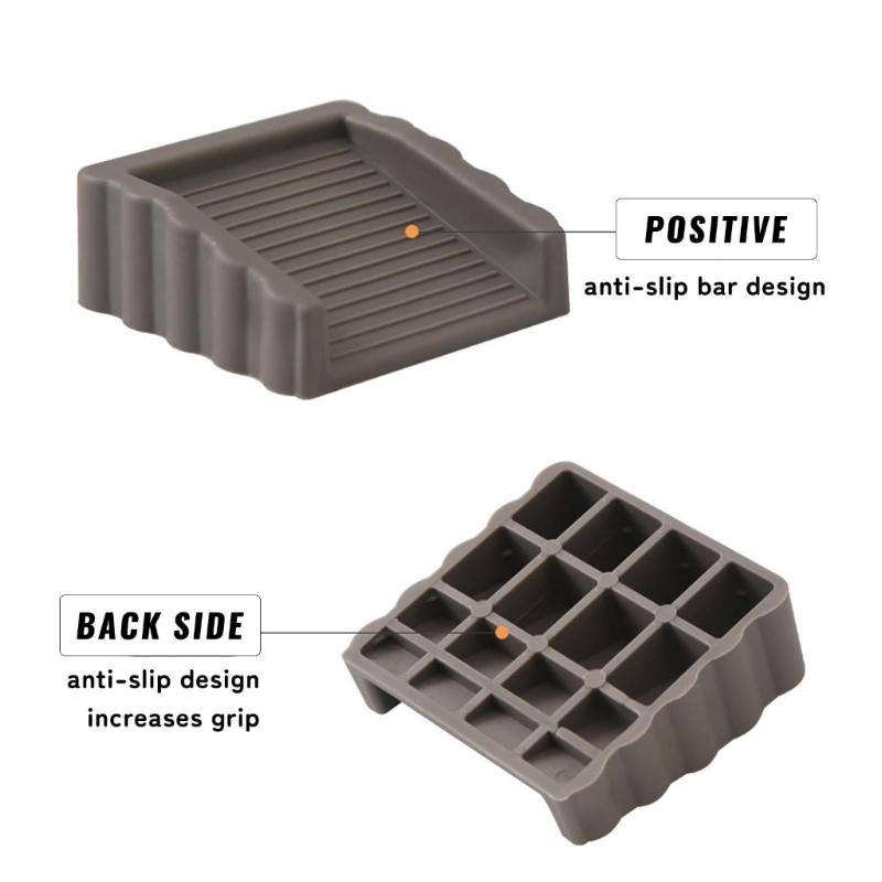 4Pieces Practical Door Stoppers Wedges Crafted from High Strength Rubber Materials for Effective Windproof Resistance