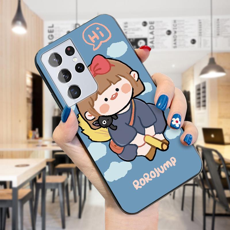 Carcasă cu model pentru fete desenate manual pentru fete. Carcasă adorabilă rezistentă la șocuri