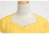 2023 Summer Retro Solid Color Short Sleeve Swing Dress
