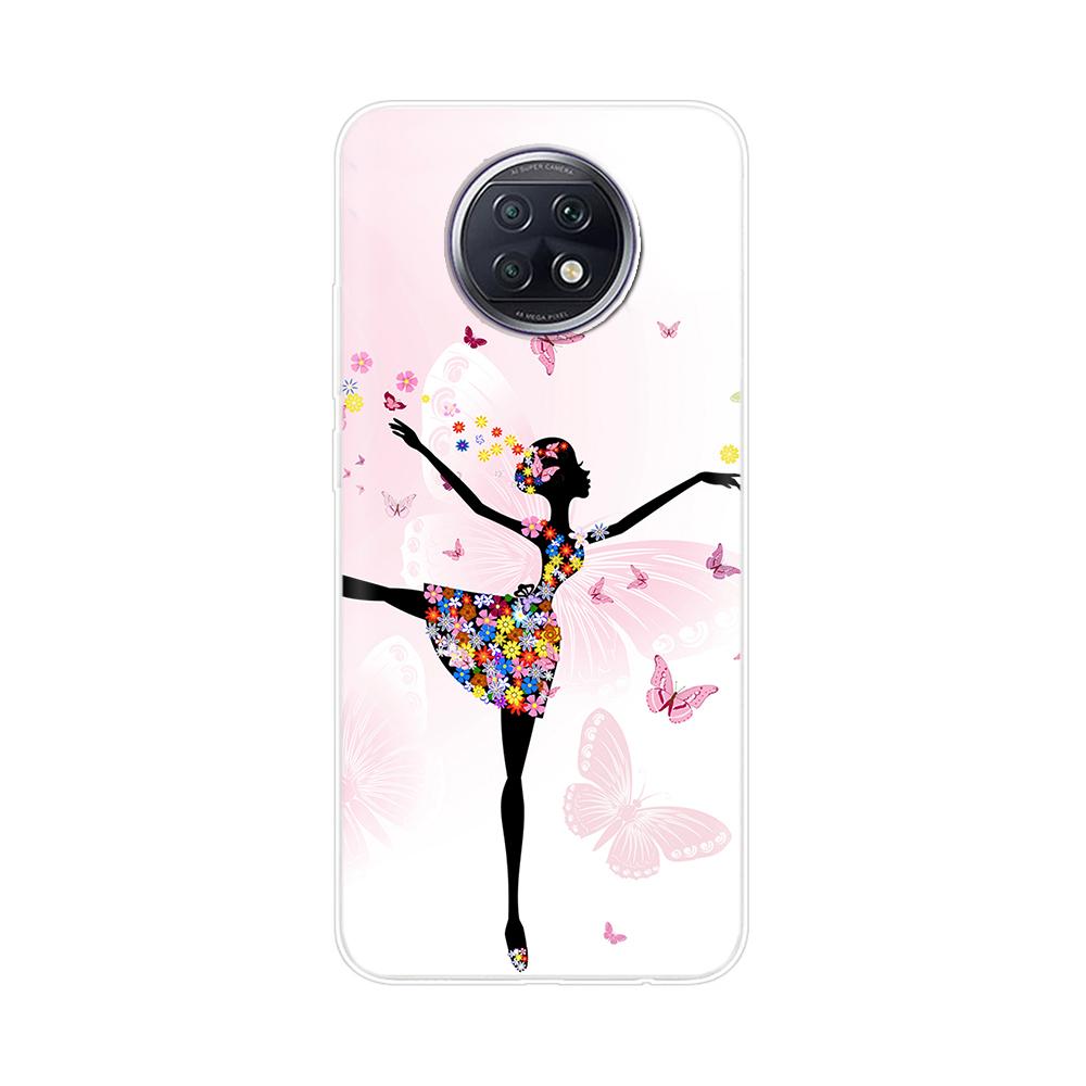 Fashion TPU Phone Case For Xiaomi Redmi Note 9T Soft Silicone Painting Case for Redmi Note 9T 5G Case Note9T 9 T coque flower