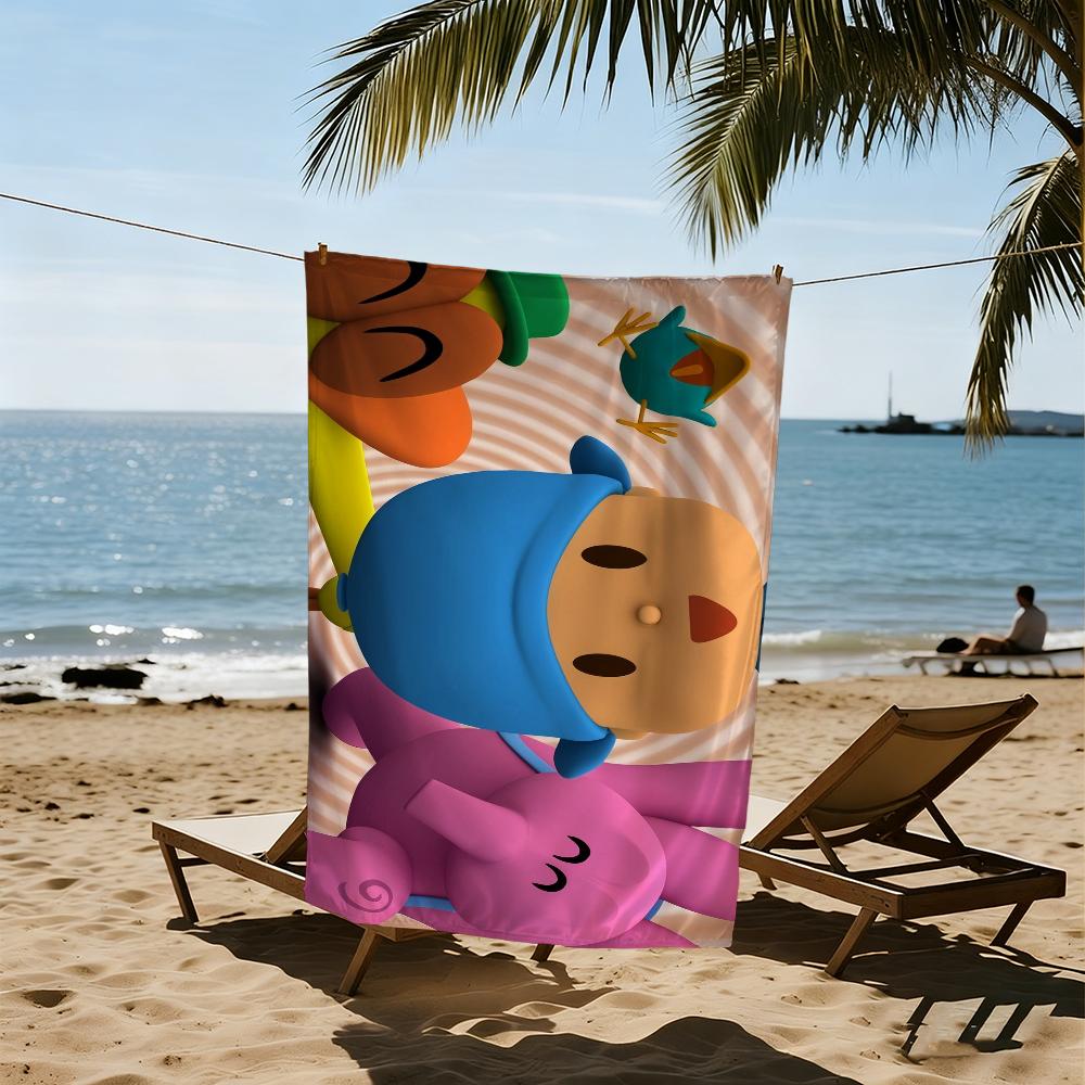 Cute P-P-pocoyo-o Cartoon Towel Beach Quick Dry Soft Pool Towels Gift for Travel Gym Shower Camping Sports