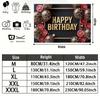 Party Backdrop Birthday Rose Pink Photo Booth Background Front Door Decor