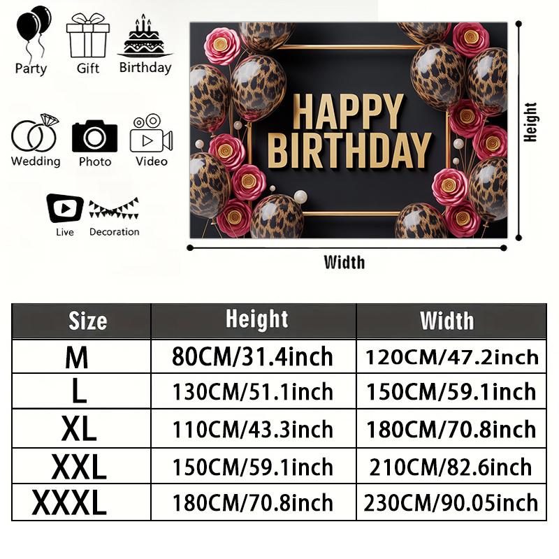 Party Backdrop Birthday Rose Pink Photo Booth Background Front Door Decor