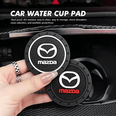 2 Stück Auto-Becherhalter Anti-Rutsch-Matten für 3 Axela CX-5 CX-50 CX-30 Atenza Rutschfeste Silikon-Untersetzer Innenzubehör