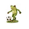 Weatherproof Frog Kicking Football Ornament Cute Frog Figurines Football Frog Sculpture  Desktop