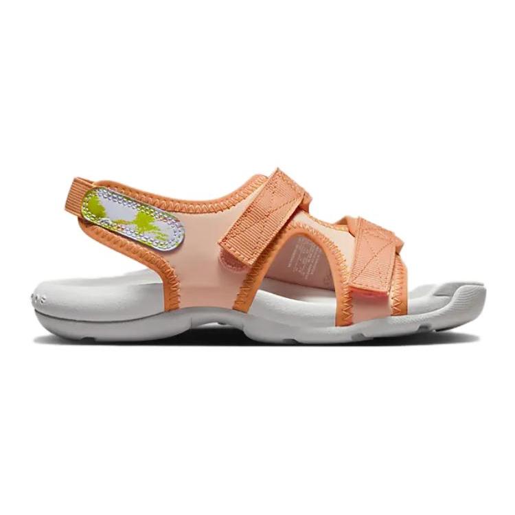 Nike Sandales pour enfants Sunray Adjust 6 SE Antidérapantes Résistantes à l'abrasion Orange Blanc Vert DX6385-800