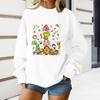 Women's Loose Comfortable Casual Fashionable Character Printing Round Neck Long Sleeved Sweatshirt