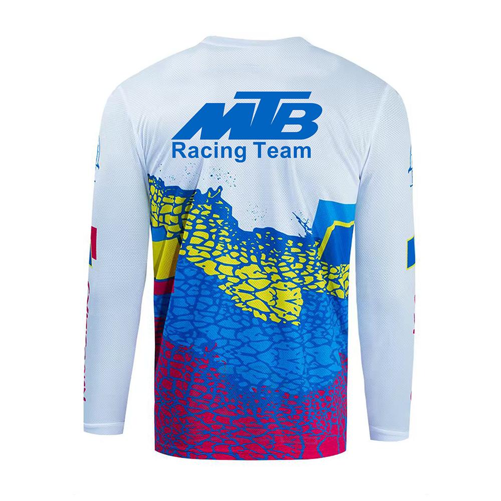 MTB motorcycle racing clothing cool print motorcycle riding quick-drying breathable long-sleeved top professional riding equipment to help you gallop