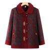 Middle-aged elderly new grandma winter woolen coat plush old lady clothes thickened mother top
