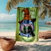 Custom Name Ultra-Soft Beach Towel with Stitch Theme,Ideal for Pool - Camping, Diving - Perfect Travel Essential, Vibrant Beach Towel.