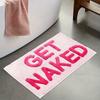 Tappeto Rosa Tuftato Get Naked Tappeto da Bagno Tappetino Carino per Vasca da Bagno Zerbino d'Ingresso Decorazione Soggiorno Appartamento Tappeto Tuftato Morbido