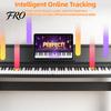 Piano Eléctrico con Soporte 88 Teclas Digitales Triple Pedal Compatible con Bluetooth y USB MIDI, Teclas Sensibles al Tacto, Jack Inteligente para Auriculares, Pantalla LED,