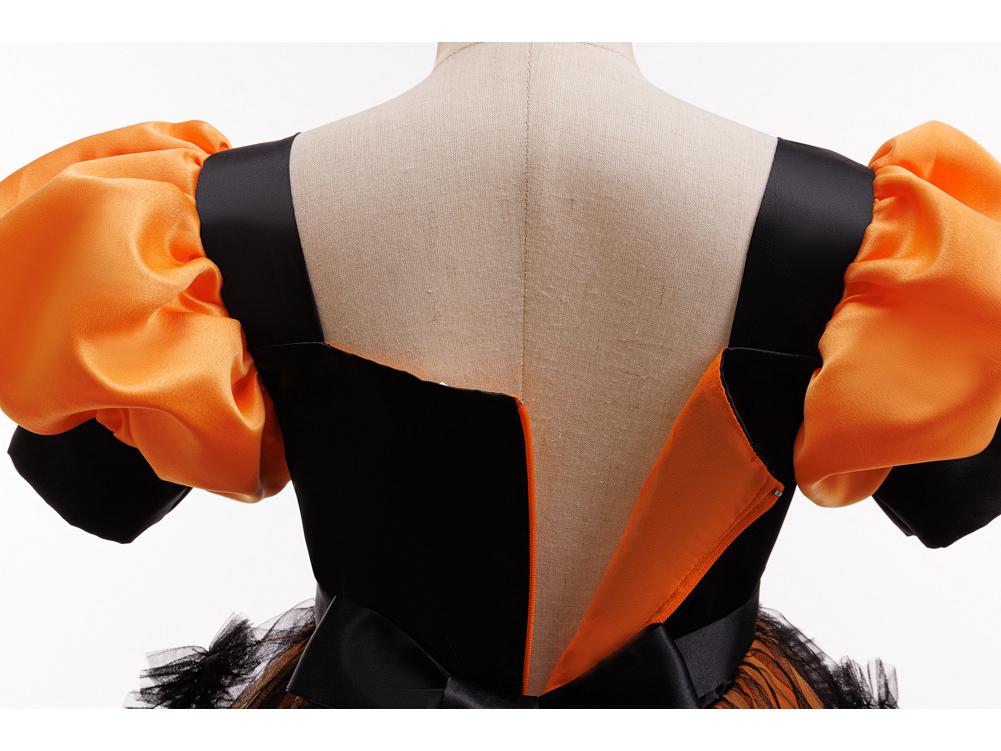 Girls' Halloween Witch Princess Dress Cosplay Masquerade with Mesh