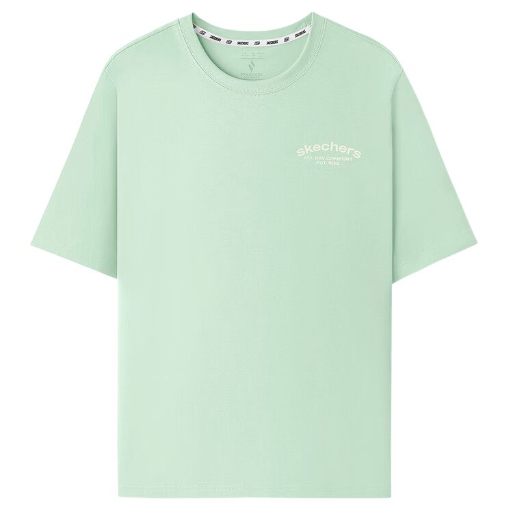 Skechers Pullover Round Neck Breathable Knitted Short Sleeve T-Shirt Unisex tops L226U068-04BJ S