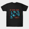 Herren Schwarzes Print-T-Shirt Stranger Things Wenn du stirbst, sterbe ich No-Cut Transferpapier Druck Baumwoll-T-Shirt