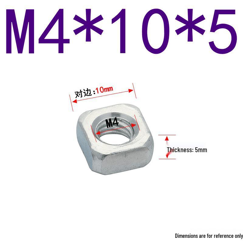 Galvanized Thin Square Nut Cap M4-M16