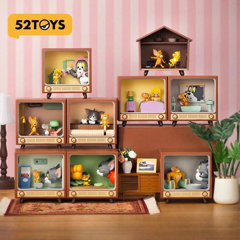 52TOYS TOM E JERRY Caixa Surpresa Série Momento Clássico Caixa Surpresa Boneca Fashion Ornamento de Mesa Fofo Presente Periférico Coleção