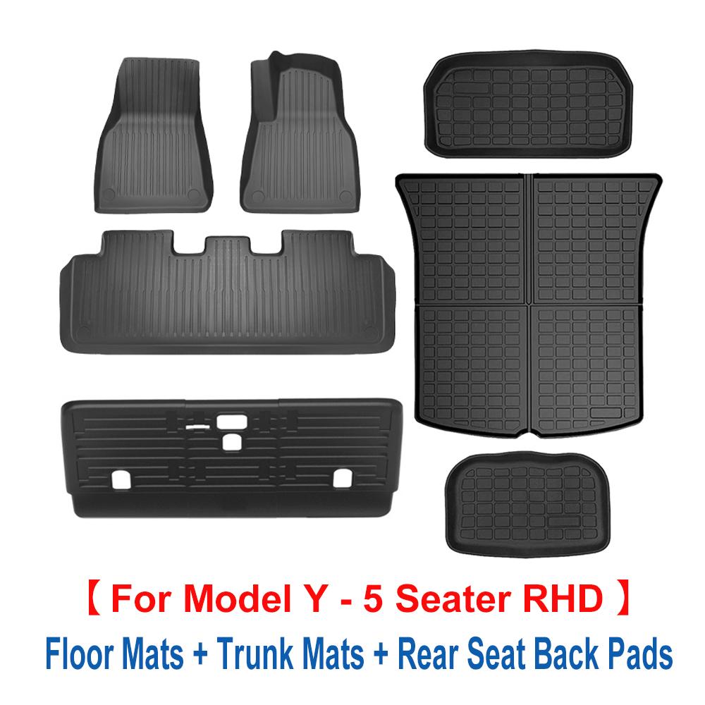 For Tesla Model Y 7 Seater and Model Y 5 Seat All Weather TPE Waterproof Anti-Slip Floor Mat Cargo Liner 2020-2023 Accessories