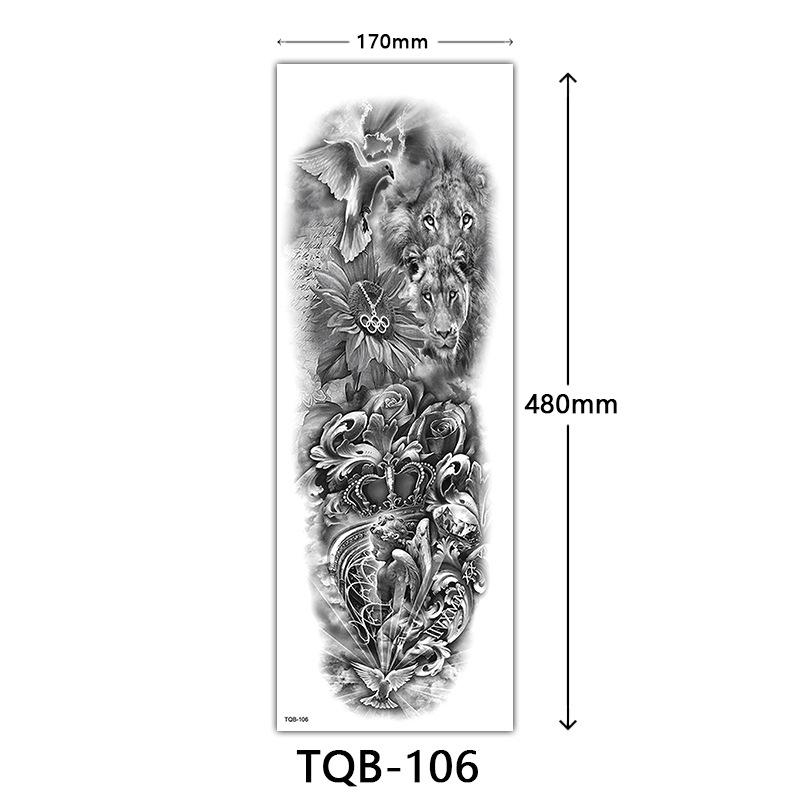 Full Arm Tattoo Sticker Full Arm, Full Arm Big Picture Tattoo Sticker, Flower Arm Tattoo Sticker Tattoo