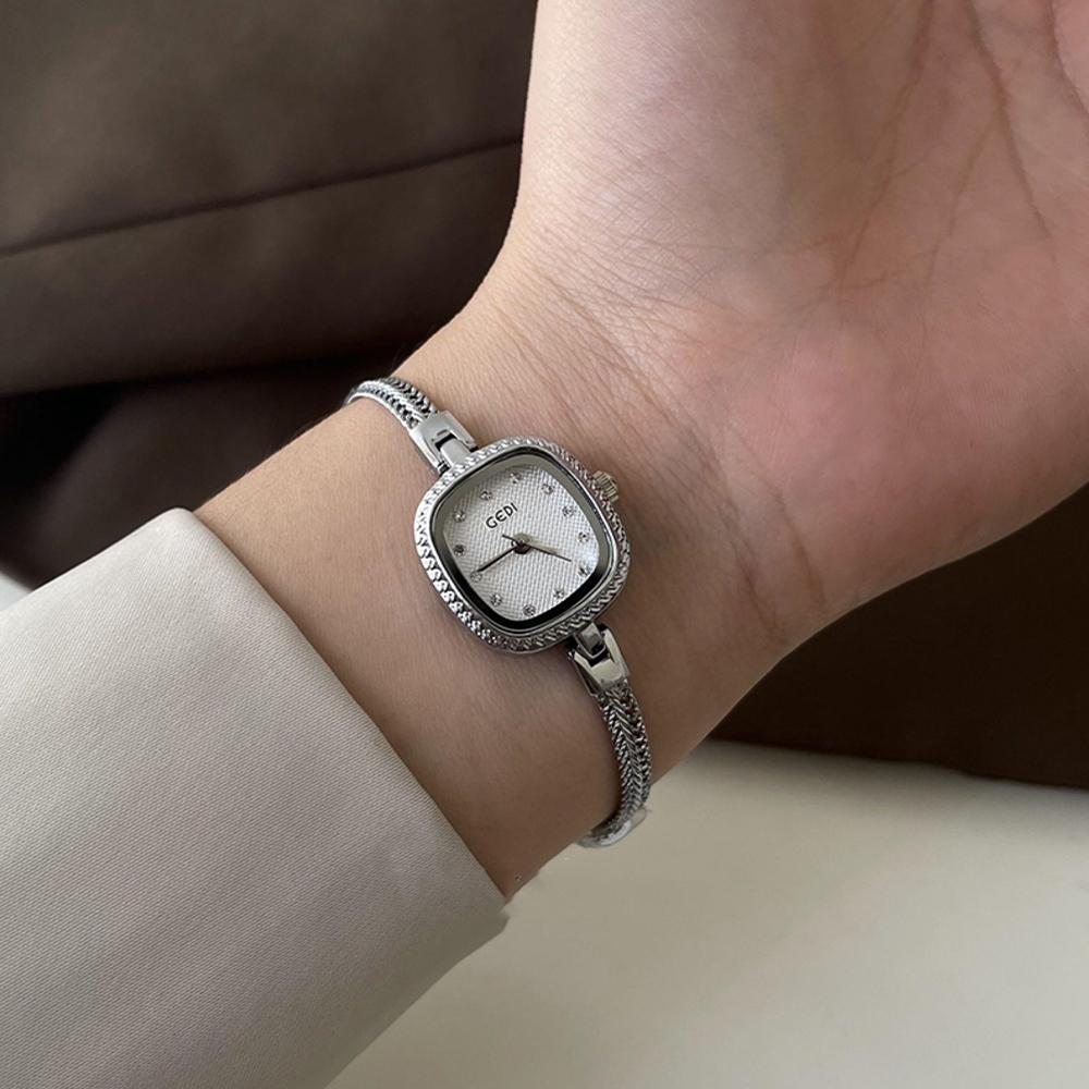 GEDI Watches Ladies Dress Watch Square Slim Strap Luxury Women Bracelet Quartz Watches Vintage Small Women's Wristwatch